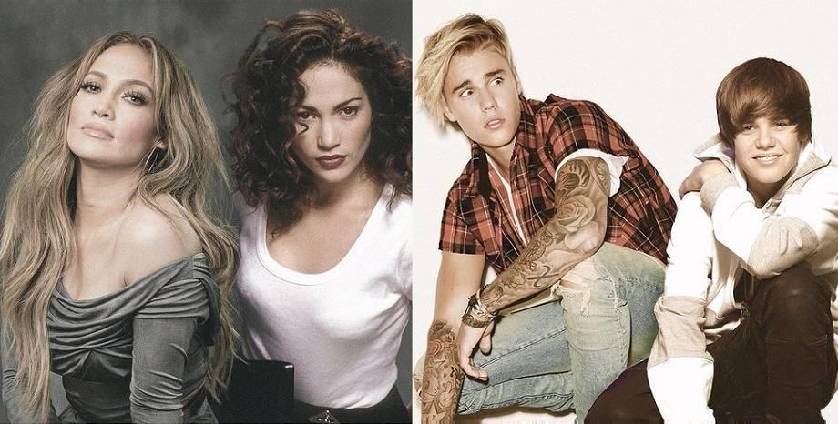 Едни от най-големите световни звезди заедно със своето по-младо Аз