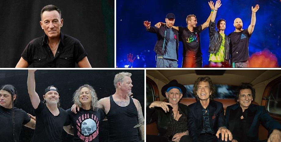 Coldplay, Bruce Springsteen, Rolling Stones и Metallica са сред артистите с най-касовите турнета за 2024 г.