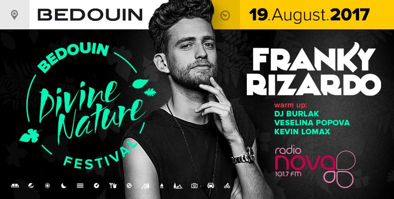 Franky Rizardo гост на Bedouin 'Divine Nature' Festival в Севлиево на 19 август