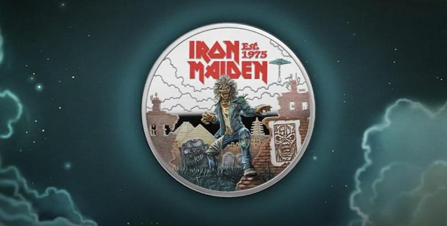 Кралският монетен двор пусна специална монета за 50-годишнината на Iron Maiden Кралският монетен двор пусна специална монета за 50-годишнината на Iron Maiden