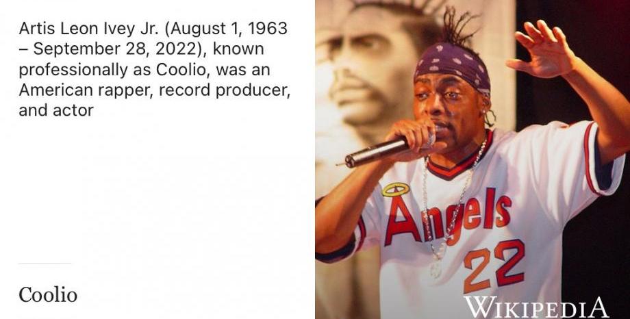 Хип-хоп легендата Coolio, си отиде