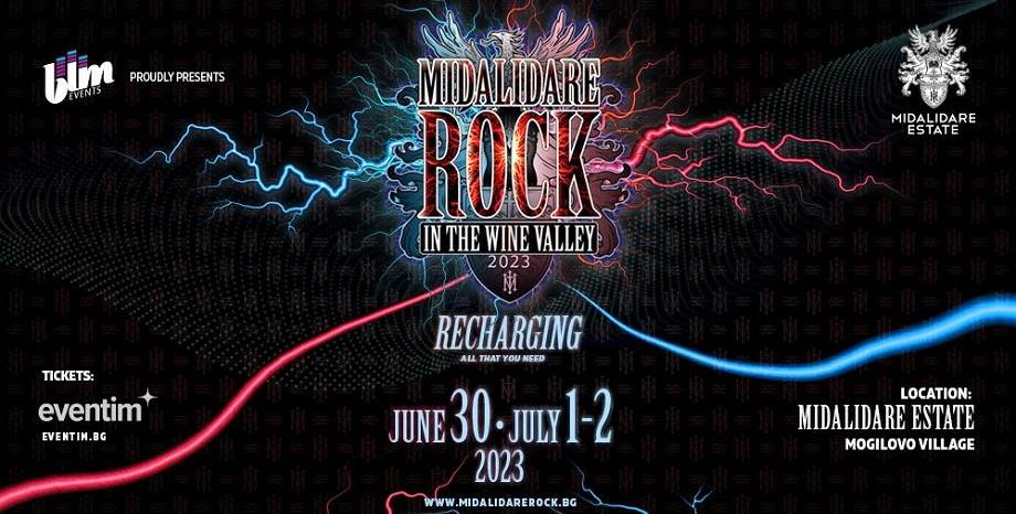 MIDALIDARE ROCK IN THE WINE VALLEY 2023 ще се проведе между 30 юни и 2 юли