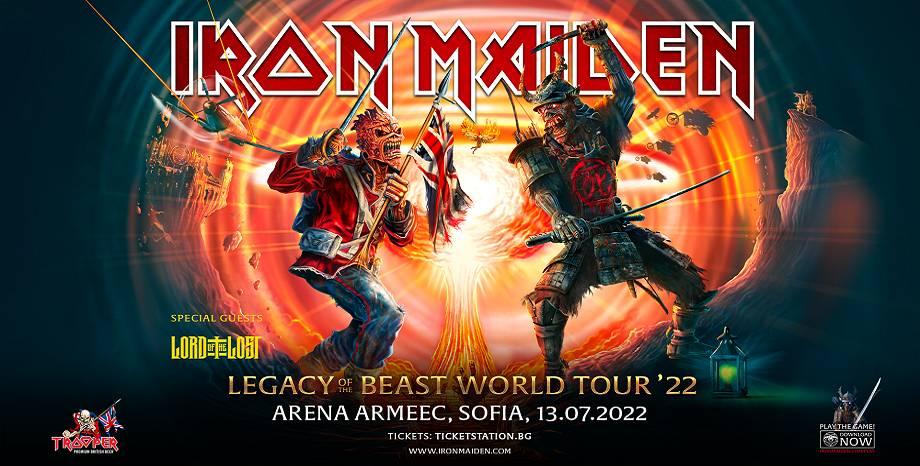 IRON MAIDEN се завръщат в България с турнето Legacy Of The Beast 2022